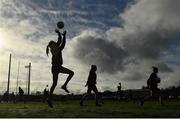 16 January 2022; Mourneabbey players warm-up before the 2021 currentaccount.ie All-Ireland Ladies Senior Club Football Championship semi-final match between Mourneabbey and St Peter's Dunboyne at Clyda Rovers GAA, in Cork. Photo by Seb Daly/Sportsfile