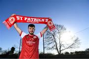 17 January 2022; St Patrick's Athletic new loan signing Jack Scott is unveiled at Ballyoulster United Football Club in Kildare. Photo by Piaras Ó Mídheach/Sportsfile