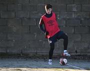 17 January 2022; Kian Corbally during a St Patrick's Athletic training session at Ballyoulster United Football Club in Kildare. Photo by Piaras Ó Mídheach/Sportsfile