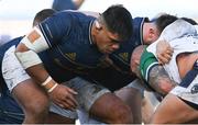 16 January 2022; Michael Ala'alatoa of Leinster prepares to scrum during the Heineken Champions Cup Pool A match between Leinster and Montpellier Hérault at the RDS Arena in Dublin. Photo by Harry Murphy/Sportsfile