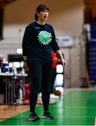 18 January 2022; St Louis SS coach Kate O'Byrne during the Pinergy Basketball Ireland U16 C Girls Schools Cup Final match between Pipers Hill College, Naas, Kildare, and St Louis SS, Dundalk, Louth, at the National Basketball Arena in Dublin. Photo by Ben McShane/Sportsfile