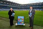 18 January 2022; In attendance at the launch of the Introduction to Coaching Gaelic Games at Croke Park in Dublin, are Uachtarán Cumann Peil Gael na mBan, Mícheál Naughton, and Lyn Savage, National Development Manager, LGFA,. Photo by Sam Barnes/Sportsfile
