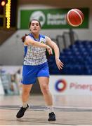 18 January 2022; Sinead Nic A’tSaoir of Colaiste Ailigh during the Pinergy Basketball Ireland U19 B Girls Schools Cup Final match between Pipers Colaiste Ailigh, Letterkenny, Donegal, and Laurel Hill SS, Cahir, Limerick, at the National Basketball Arena in Dublin. Photo by Ben McShane/Sportsfile