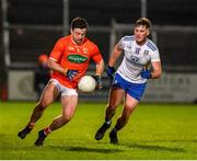 18 January 2022; Aidan Forker of Armagh in action against Andrew Woods of Monaghan during the Dr McKenna Cup Semi-Final match between Armagh and Monaghan at the Athletic Grounds in Armagh. Photo by Philip Fitzpatrick/Sportsfile Photo by Philip Fitzpatrick/Sportsfile