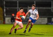 18 January 2022; Aidan Forker of Armagh in action against Andrew Woods of Monaghan during the Dr McKenna Cup Semi-Final match between Armagh and Monaghan at the Athletic Grounds in Armagh. Photo by Philip Fitzpatrick/Sportsfile Photo by Philip Fitzpatrick/Sportsfile