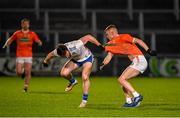 18 January 2022; Killian Lavelle of Monaghan in action against Ross McQuillan of Armagh during the Dr McKenna Cup Semi-Final match between Armagh and Monaghan at the Athletic Grounds in Armagh. Photo by Philip Fitzpatrick/Sportsfile Photo by Philip Fitzpatrick/Sportsfile