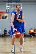8 January 2022; Kyle Hosford of UCC Demons prepares to take a free-throw during the President's Cup semi-final match between UCC Demons and EJ Sligo All-Stars at Parochial Hall in Cork. Photo by Sam Barnes/Sportsfile