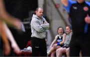 19 January 2022; Our Lady of Mercy coach Tommy O’Mahony during the Pinergy Basketball Ireland U19 A Girls Schools Cup Final match between Loreto Abbey Dalkey, Dublin, and Our Lady of Mercy, Waterford, at the National Basketball Arena in Dublin. Photo by Piaras Ó Mídheach/Sportsfile