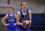 19 January 2022; Sinead Cagney of Loreto Abbey Dalkey during the Pinergy Basketball Ireland U19 A Girls Schools Cup Final match between Loreto Abbey Dalkey, Dublin, and Our Lady of Mercy, Waterford, at the National Basketball Arena in Dublin. Photo by Piaras Ó Mídheach/Sportsfile