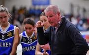 19 January 2022; Loreto Abbey Dalkey coach Stephen Cahill during the Pinergy Basketball Ireland U19 A Girls Schools Cup Final match between Loreto Abbey Dalkey, Dublin, and Our Lady of Mercy, Waterford, at the National Basketball Arena in Dublin. Photo by Piaras Ó Mídheach/Sportsfile
