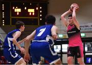 19 January 2022; Reece Barry of St Munchin's College during the Pinergy Basketball Ireland U19 B Boys Schools Cup Final match between Blackrock College, Dublin, and St Munchin’s College, Limerick, at the National Basketball Arena in Dublin. Photo by Piaras Ó Mídheach/Sportsfile