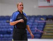 19 January 2022; Referee Caitriona White during the Pinergy Basketball Ireland U19 B Boys Schools Cup Final match between Blackrock College, Dublin, and St Munchin’s College, Limerick, at the National Basketball Arena in Dublin. Photo by Piaras Ó Mídheach/Sportsfile