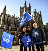 22 January 2022; Leinster supporters, from left, Gerry Tallon, Paddy Molloy, and Joe Sweeny before the Heineken Champions Cup Pool A match between Bath and Leinster at The Recreation Ground in Bath, England. Photo by Harry Murphy/Sportsfile