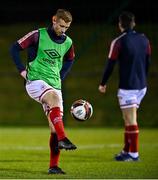 21 January 2022; Eoin Doyle of St Patrick's Athletic during the warm-up before the pre-season friendly match between Bohemians and St Patrick's Athletic at the FAI National Training Centre in Abbotstown, Dublin. Photo by Piaras Ó Mídheach/Sportsfile