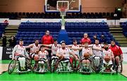 22 January 2022; The Rebel Wheelers team before the InsureMyHouse.ie IWA Cup final match between Killester BC, Dublin, and Rebel Wheelers, Cork, at National Basketball Arena in Tallaght, Dublin. Photo by Brendan Moran/Sportsfile