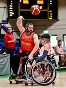 22 January 2022; Patrick Forbes of Killester in action against Jack Quinn of Rebel Wheelers during the InsureMyHouse.ie IWA Cup final match between Killester BC, Dublin, and Rebel Wheelers, Cork, at National Basketball Arena in Tallaght, Dublin. Photo by Brendan Moran/Sportsfile