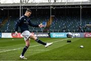 22 January 2022; Jonathan Sexton of Leinster warms up before the Heineken Champions Cup Pool A match between Bath and Leinster at The Recreation Ground in Bath, England. Photo by Harry Murphy/Sportsfile
