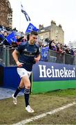 22 January 2022; Leinster captain Jonathan Sexton leads his team out before the Heineken Champions Cup Pool A match between Bath and Leinster at The Recreation Ground in Bath, England. Photo by Harry Murphy/Sportsfile