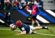 22 January 2022; Josh van der Flier of Leinster scores his side's second try during the Heineken Champions Cup Pool A match between Bath and Leinster at The Recreation Ground in Bath, England. Photo by Harry Murphy/Sportsfile