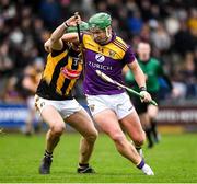 22 January 2022; Conor McDonald of Wexford in action against Tommy Walsh of Kilkenny during the Walsh Cup Round 3 match between Wexford and Kilkenny at Chadwicks Wexford Park in Wexford. Photo by Matt Browne/Sportsfile
