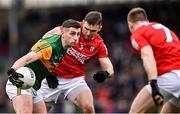 22 January 2022; Paul Geaney of Kerry in action against Kieran Histon of Cork during the McGrath Cup Final match between Kerry and Cork at Fitzgerald Stadium in Killarney, Kerry. Photo by Piaras Ó Mídheach/Sportsfile