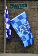 22 January 2022; A Dublin and Laois flag fly outside Netwatch Cullen Park ahead of the O'Byrne Cup Final match between Dublin and Laois at Netwatch Cullen Park in Carlow. Photo by Daire Brennan/Sportsfile