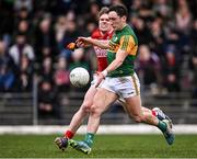 22 January 2022; Paudie Clifford of Kerry in action against John Cooper of Cork during the McGrath Cup Final match between Kerry and Cork at Fitzgerald Stadium in Killarney, Kerry. Photo by Piaras Ó Mídheach/Sportsfile