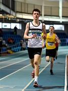 22 January 2022; Matthew Herbert of Midleton AC, Cork, competing in the 800m event of the under-16 boy's pentathlon during the Irish Life Health Indoor Combined Events All Ages at TUS in Athlone, Westmeath. Photo by Sam Barnes/Sportsfile