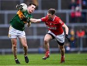 22 January 2022; Paul Murphy of Kerry in action against Cian Kiely of Cork during the McGrath Cup Final match between Kerry and Cork at Fitzgerald Stadium in Killarney, Kerry. Photo by Piaras Ó Mídheach/Sportsfile