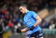 22 January 2022; Brian Fenton of Dublin celebrates after scoring a second half point during the O'Byrne Cup Final match between Dublin and Laois at Netwatch Cullen Park in Carlow. Photo by Daire Brennan/Sportsfile