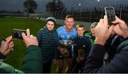 22 January 2022; Supporters get their photo with Dublin captain Ciarán Kilkenny after the O'Byrne Cup Final match between Dublin and Laois at Netwatch Cullen Park in Carlow. Photo by Daire Brennan/Sportsfile