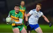 22 January 2022; Paddy McBrearty of Donegal in action against Kieran Duffy of Monaghan during the Dr McKenna Cup Final match between Donegal and Monaghan at O'Neill's Healy Park in Omagh, Tyrone. Photo by Oliver McVeigh/Sportsfile