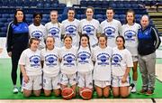 23 January 2022; The Waterford Wildcats team before during the InsureMyHouse.ie U20 Women's National Cup Final match between Portlaoise Panthers, Laois, and Waterford Wildcats, Waterford, at National Basketball Arena in Tallaght, Dublin. Photo by Brendan Moran/Sportsfile