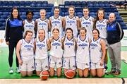 23 January 2022; The Waterford Wildcats team before during the InsureMyHouse.ie U20 Women's National Cup Final match between Portlaoise Panthers, Laois, and Waterford Wildcats, Waterford, at National Basketball Arena in Tallaght, Dublin. Photo by Brendan Moran/Sportsfile