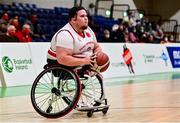 22 January 2022; Jack Quinn of Rebel Wheelers during the InsureMyHouse.ie IWA Cup final match between Killester BC, Dublin, and Rebel Wheelers, Cork, at National Basketball Arena in Tallaght, Dublin. Photo by Brendan Moran/Sportsfile
