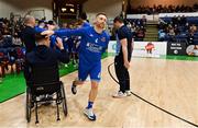 22 January 2022; Gary Walsh of Coughlan C&S Neptune is introduced before the InsureMyHouse.ie Pat Duffy Men’s National Cup Final match between C&S Neptune, Cork, and Garvey's Warriors Tralee, Kerry, at National Basketball Arena in Tallaght, Dublin. Photo by Brendan Moran/Sportsfile