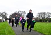23 January 2022; Parkrun Ireland in partnership with Vhi, expanded their range of junior events to 24 with the introduction of the Mellowes junior parkrun in Dublin on Sunday morning. Junior parkruns are 2km long and cater for 4 to 14-year olds, free of charge providing a fun and safe environment for children to enjoy exercise. To register for a parkrun near you visit www.parkrun.ie. Pictured are participants during the parkrun. Photo by Ben McShane/Sportsfile