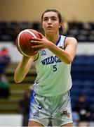 23 January 2022; Kate Hickey of Waterford Wildcats during the InsureMyHouse.ie U20 Women's National Cup Final match between Portlaoise Panthers, Laois, and Waterford Wildcats, Waterford, at National Basketball Arena in Tallaght, Dublin. Photo by Brendan Moran/Sportsfile