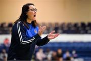 23 January 2022; Waterford Wildcats head coach Jillian Hayes  during the InsureMyHouse.ie U20 Women's National Cup Final match between Portlaoise Panthers, Laois, and Waterford Wildcats, Waterford, at National Basketball Arena in Tallaght, Dublin. Photo by Brendan Moran/Sportsfile