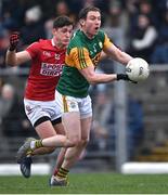 22 January 2022; Tadhg Morley of Kerry in action against Colm O’Callaghan of Cork during the McGrath Cup Final match between Kerry and Cork at Fitzgerald Stadium in Killarney, Kerry. Photo by Piaras Ó Mídheach/Sportsfile