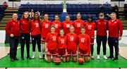 23 January 2022; The Griffith College Templeogue team before during the InsureMyHouse.ie Women’s Division One National Cup Final match between Griffith College Templeogue, Dublin, and NUIG Mystics, Galway, at National Basketball Arena in Tallaght, Dublin. Photo by Brendan Moran/Sportsfile