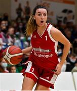 23 January 2022; Berta Rodriguez Carrera of Griffith College Templeogue during the InsureMyHouse.ie Women’s Division One National Cup Final match between Griffith College Templeogue, Dublin, and NUIG Mystics, Galway, at National Basketball Arena in Tallaght, Dublin. Photo by Brendan Moran/Sportsfile