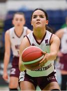 23 January 2022; Hazel Finn of NUIG Mystics  during the InsureMyHouse.ie Women’s Division One National Cup Final match between Griffith College Templeogue, Dublin, and NUIG Mystics, Galway, at National Basketball Arena in Tallaght, Dublin. Photo by Brendan Moran/Sportsfile