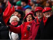 23 January 2022; Munster supporters encourage their team during the Heineken Champions Cup Pool B match between Munster and Wasps at Thomond Park in Limerick. Photo by Sam Barnes/Sportsfile