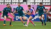 23 January 2022; Leo Barre of Stade Francais Paris in action against Jack Carty of Connacht, left, during the Heineken Champions Cup Pool A match between Stade Francais Paris and Connacht at Stade Jean Bouin in Paris, France. Photo by Seb Daly/Sportsfile