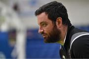 23 January 2022; NUIG Mystics head coach Paul O'Brien during the InsureMyHouse.ie Women’s Division One National Cup Final match between Griffith College Templeogue, Dublin, and NUIG Mystics, Galway, at National Basketball Arena in Tallaght, Dublin. Photo by Brendan Moran/Sportsfile