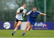 23 January 2022; Kate Sullivan of St Sylvester's in action against Katie Donnelly of Kinawley Brian Boru's during the 2021 currentaccount.ie All-Ireland Ladies Intermediate Club Football Championship Semi-Final match between St Sylvester's, Dublin and Kinawley Brian Boru's, Fermanagh at St Sylvester's GAA Club in Dublin. Photo by Daire Brennan/Sportsfile