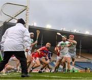 23 January 2022; Adrian Mullen of Ballyhale Shamrocks shoots at goal during the AIB GAA Hurling All-Ireland Senior Club Championship Semi-Final match between St Thomas, Galway and Ballyhale Shamrocks, Kilkenny at Semple Stadium in Thurles, Tipperary. Photo by Ramsey Cardy/Sportsfile