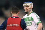 23 January 2022; TJ Reid of Ballyhale Shamrocks and St Thomas manager Kenneth Burke after the AIB GAA Hurling All-Ireland Senior Club Championship Semi-Final match between St Thomas, Galway and Ballyhale Shamrocks, Kilkenny at Semple Stadium in Thurles, Tipperary. Photo by Ramsey Cardy/Sportsfile
