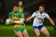 22 January 2022; Patrick McBrearty of Donegal in action against Kieran Duffy of Monaghan during the Dr McKenna Cup Final match between Donegal and Monaghan at O'Neill's Healy Park in Omagh, Tyrone Photo by Oliver McVeigh/Sportsfile